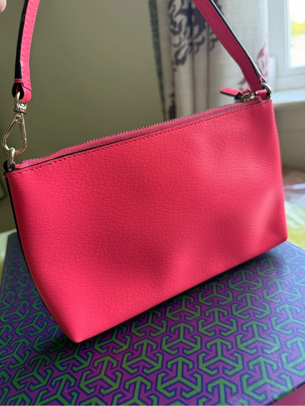 kate spade flamingo Pink Mini Wristlet  Bag